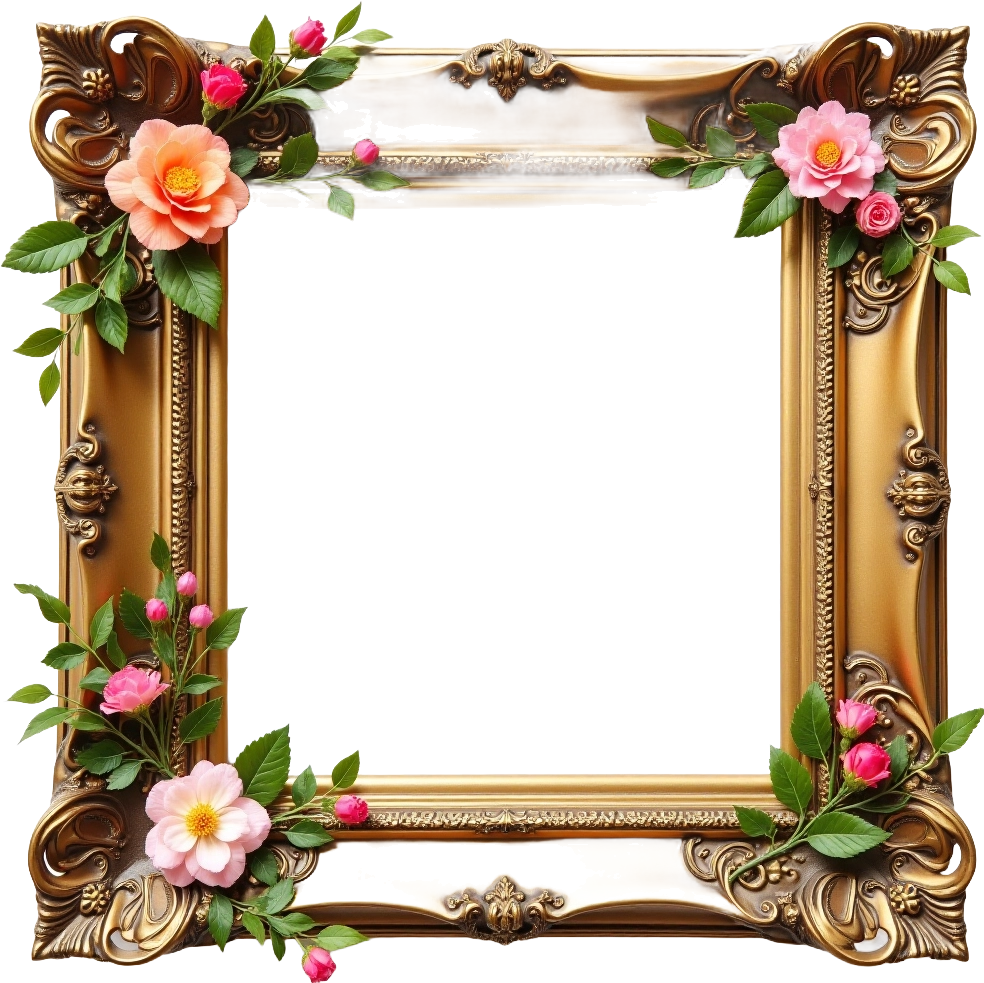 Ornate Floral Picture Frame